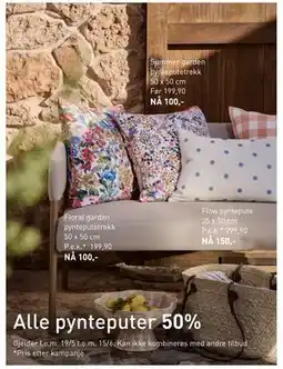 Kid Interiør Summer garden pynteputetrekk tilbud