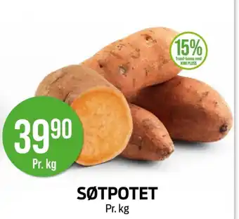 Kiwi SØTPOTET Pr. kg tilbud