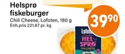Nærbutikken Helsprø fiskeburger tilbud