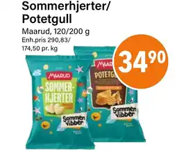 Nærbutikken Sommerhjerter/ Potetgull tilbud