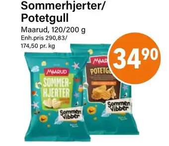 Nærbutikken Sommerhjerter/ Potetgull tilbud