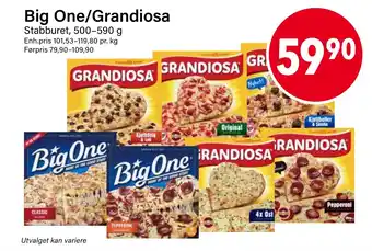Nærbutikken Big One/Grandiosa tilbud