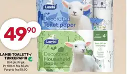 Coop Marked LAMBI TOALETT-/ TØRKEPAPIR tilbud