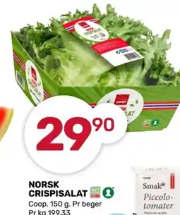 Coop Marked NORSK CRISPISALAT tilbud