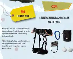 XXL Sport 4 SLIDE CLIMBING PACKAGE XS-M, tilbud