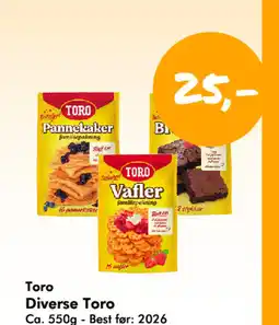 Havaristen Toro Diverse Toro tilbud