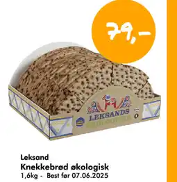 Havaristen Leksand Knekkebrød økologisk tilbud