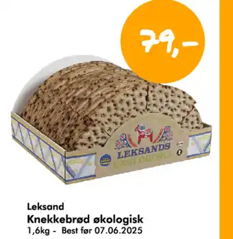 Havaristen Leksand Knekkebrød økologisk tilbud