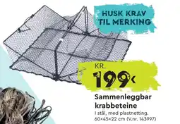 Mekk Sammenleggbar krabbeteine tilbud