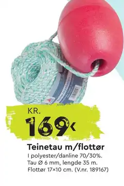 Mekk Teinetau m/flottør tilbud
