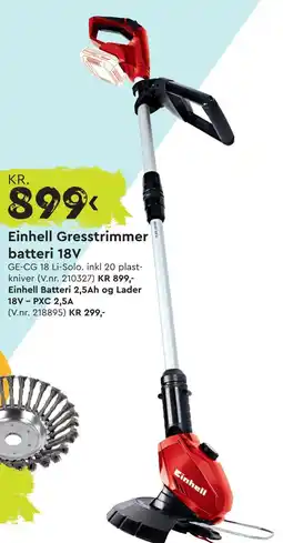 Mekk Einhell Gresstrimmer batteri 18V tilbud