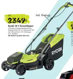 Mekk Ryobi 18 V Gressklipper tilbud