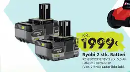 Mekk Ryobi 2 stk. Batteri tilbud
