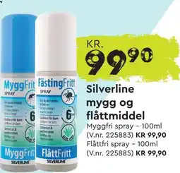 Mekk Silverline mygg og 6 flåttmiddel tilbud