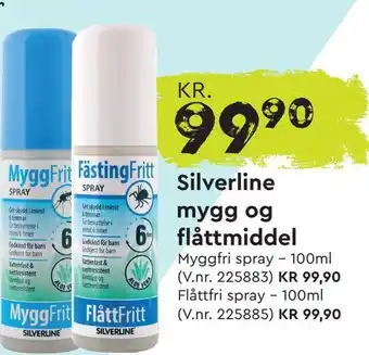 Mekk Silverline mygg og 6 flåttmiddel tilbud