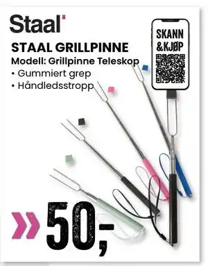 Sport Outlet STAAL GRILLPINNE tilbud
