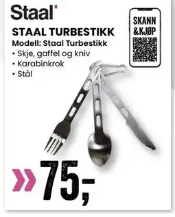 Sport Outlet STAAL TURBESTIKK tilbud