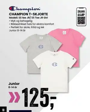 Sport Outlet CHAMPION T-SKJORTE tilbud