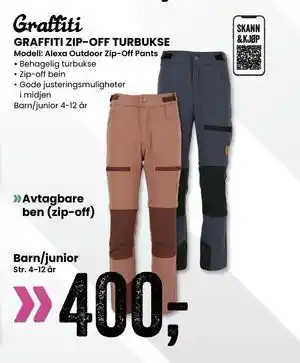 Sport Outlet GRAFFITI ZIP-OFF TURBUKSE tilbud