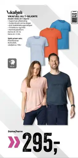 Sport Outlet VIKAFJELL ULL T-SKJORTE tilbud
