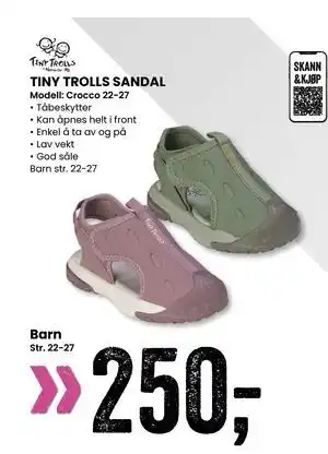Sport Outlet TINY TROLLS SANDAL tilbud