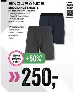 Sport Outlet ENDURANCE SHORTS tilbud