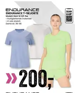 Sport Outlet ENDURANCE T-SKJORTE tilbud