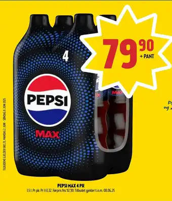 Coop Prix PEPSI MAX 4 PK tilbud