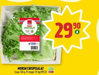 Coop Prix NORSK CRISPISALAT tilbud