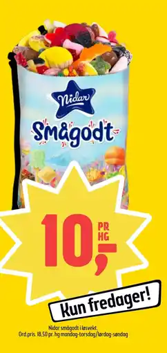 Coop Prix Nidar smågodt i løsvekt. tilbud