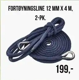 Biltema FORTØYNINGSLINE 12 MM X 4M, 2-PK. tilbud
