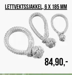 Biltema LETTVEKTSSJAKKEL, 6 X 185 MM tilbud