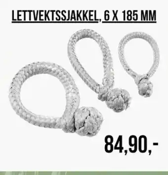 Biltema LETTVEKTSSJAKKEL, 6 X 185 MM tilbud