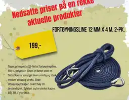 Biltema FORTØYNINGSLINE 12 MM X 4 M, 2-PK. tilbud