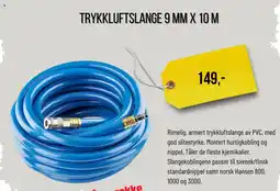 Biltema TRYKKLUFTSLANGE 9 MM X 10 M tilbud
