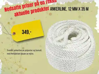 Biltema Aktuelle produkter ankerline, 12 mm x 35 m tilbud