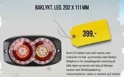 Biltema BAKLYKT, LED, 202 X 111 MM tilbud