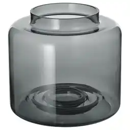 IKEA Konstfull Vase, grå, 16 cm tilbud