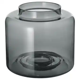 IKEA Konstfull Vase, grå, 16 cm tilbud
