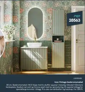 Bademiljø Inzo Vintage baderomsmøbel tilbud