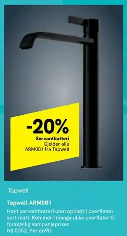 Bademiljø Servantbatteri tilbud