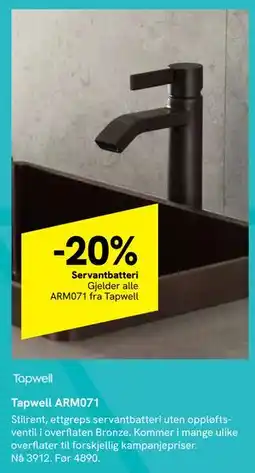 Bademiljø Servantbatteri tilbud