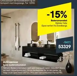 Bademiljø Baderomsmøbel tilbud