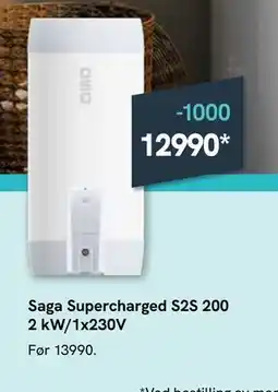 Bademiljø Saga Supercharged S2S 200 2 kW/1x230V tilbud