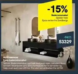 Bademiljø Epos baderomsmøbel tilbud