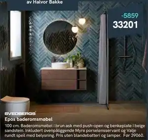 Bademiljø Epos baderomsmøbel tilbud
