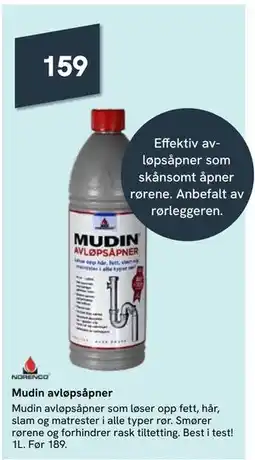 Bademiljø Mudin avløpsåpner tilbud