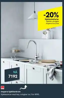 Bademiljø Inspera kjøkkenkran tilbud