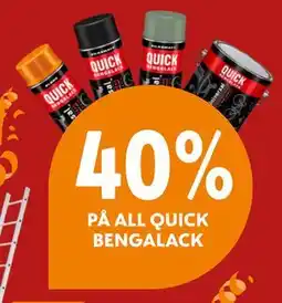 Byggmakker 40% PÅ ALL QUICK BENGALACK tilbud