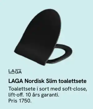 Bademiljø LAGA Nordisk Slim toalettsete tilbud